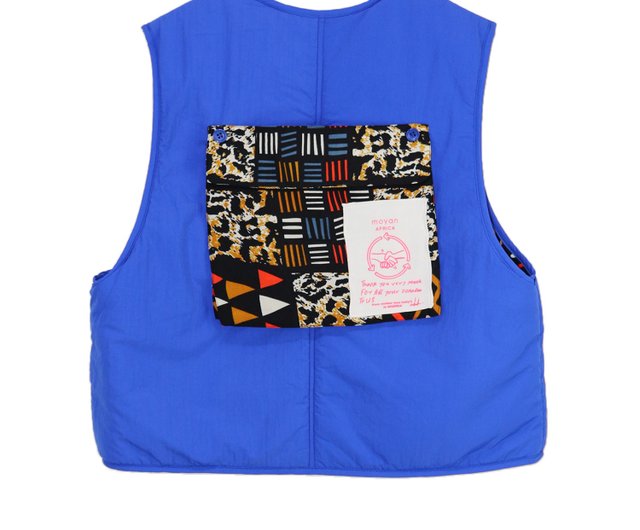 モヤンエクリ　AFRICA REVERSIBLE PADDED VEST AFRICA REVERSIBLE PADDED VEST(LIVE FREELY) - Shop moyan-ecri