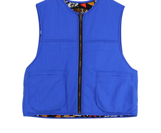 モヤンエクリ　AFRICA REVERSIBLE PADDED VEST AFRICA REVERSIBLE PADDED VEST(LIVE FREELY) - Shop moyan-ecri