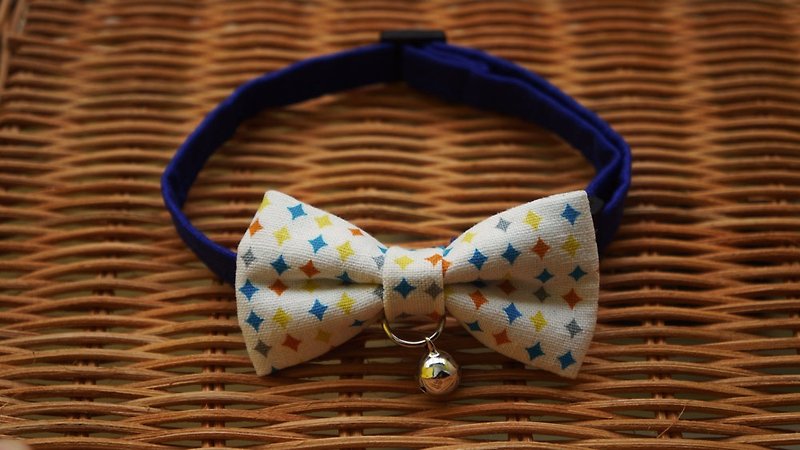 [Miya ko.] Handmade cloth grocery cats and dogs tie / tweeted / bow / cute colorful little box / pet collars - ปลอกคอ - ผ้าฝ้าย/ผ้าลินิน 