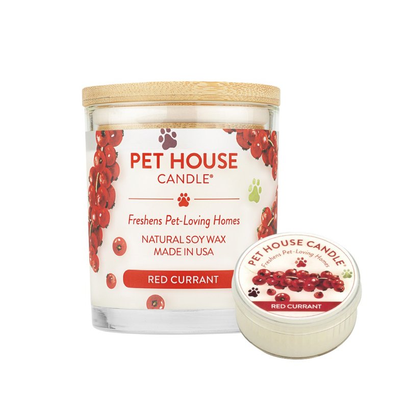【美國PET HOUSE】室內除臭寵物香氛蠟燭-紅醋栗 - 香氛蠟燭/燭台 - 蠟 