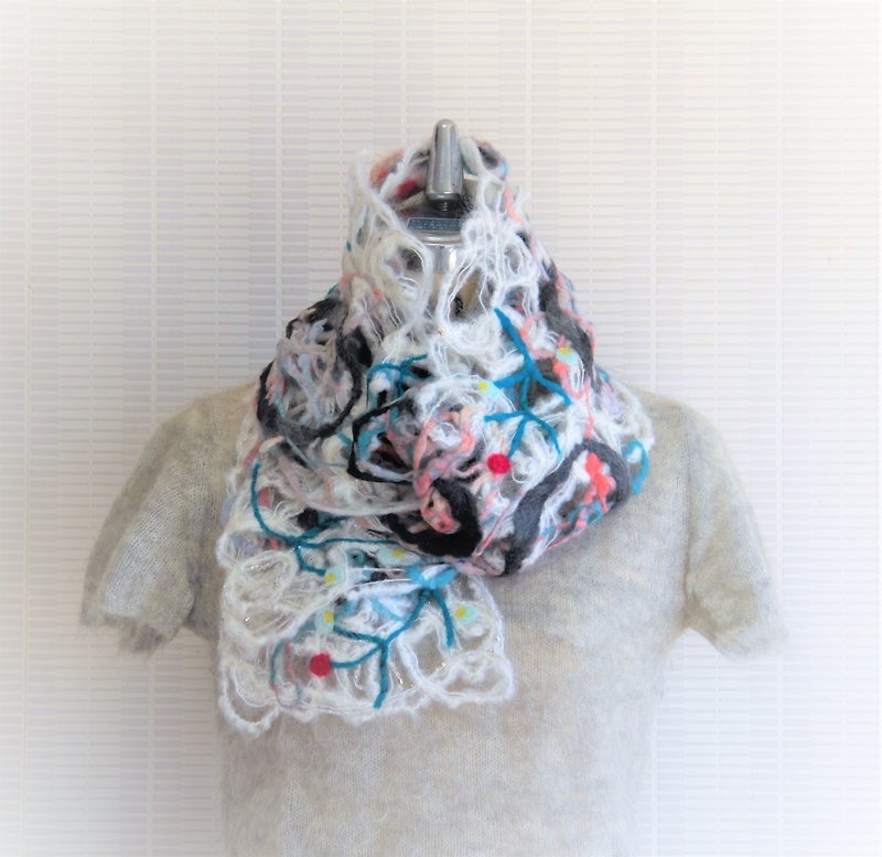 Muffler you hear the spring - Scarves - Wool White