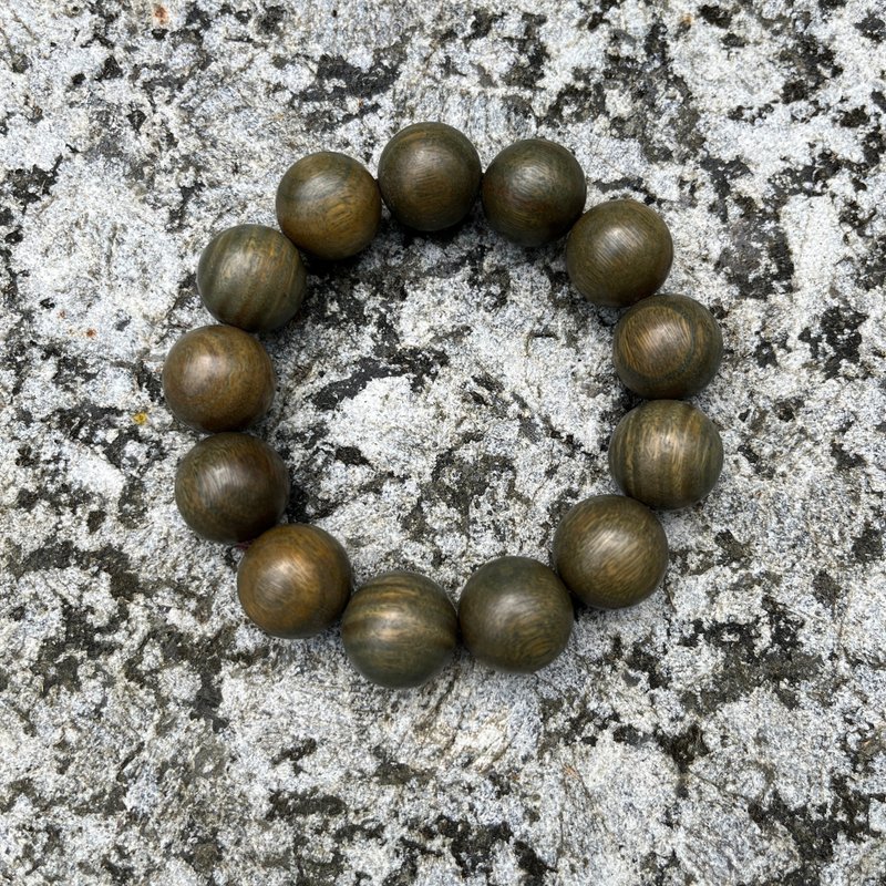 綠檀　手串　佛珠　手環　直徑18mm 公厘 - 擺飾/家飾品 - 木頭 綠色
