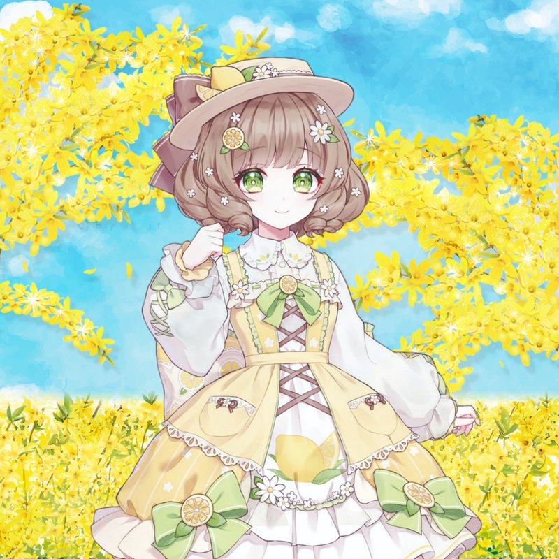 Valentine, Spin off, Character, Lemon Picnic - 貼紙 - 紙 黃色