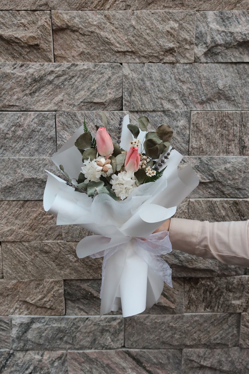 Tulip Sola Diffuse Dried Bouquet - ช่อดอกไม้แห้ง - พืช/ดอกไม้ สึชมพู