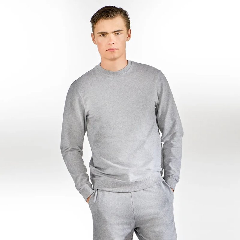 Nordic Minimalism - Sweatshirt Classic Organic Cotton Sweatshirt 2.0 - Gray - เสื้อฮู้ด - ผ้าฝ้าย/ผ้าลินิน สีเทา