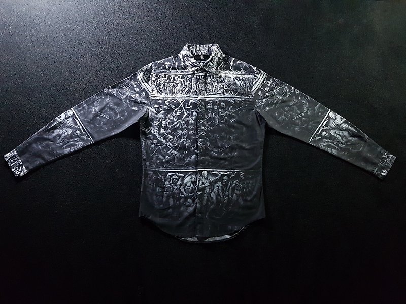 BC200デザインシャツ - シャツ メンズ - ポリエステル ブラック