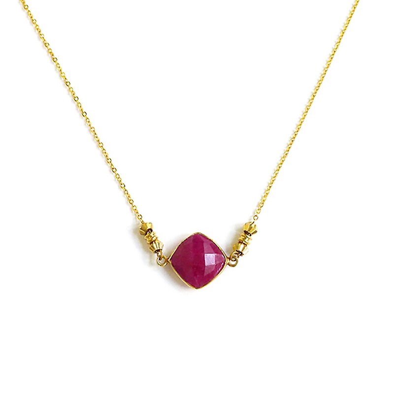 Ficelle | Handmade Brass Natural Stone Bracelet | [Crystal 瞳] Indian Red Treasure - Bracelets - Gemstone 