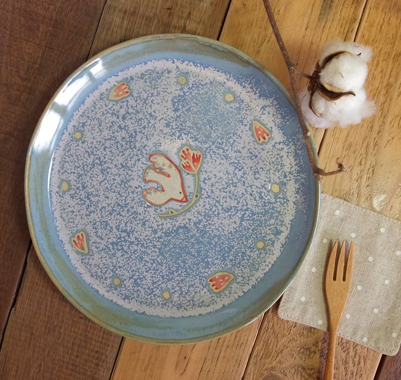Sea exploration bird big disc - Plates & Trays - Pottery Blue