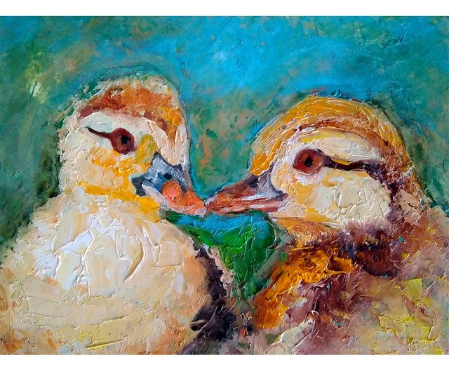 画家　手描きの油絵　タイトル「カモメ」 画家 手描きの油絵 タイトル「カモメ」