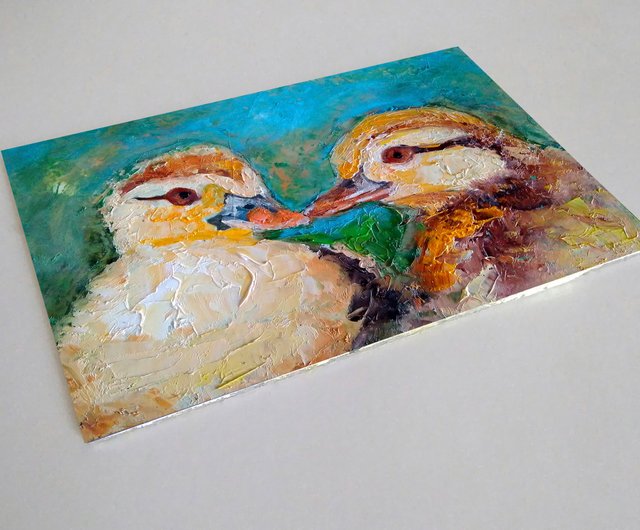 画家　手描きの油絵　タイトル「カモメ」 画家手描きの油絵タイトル「カモメ
