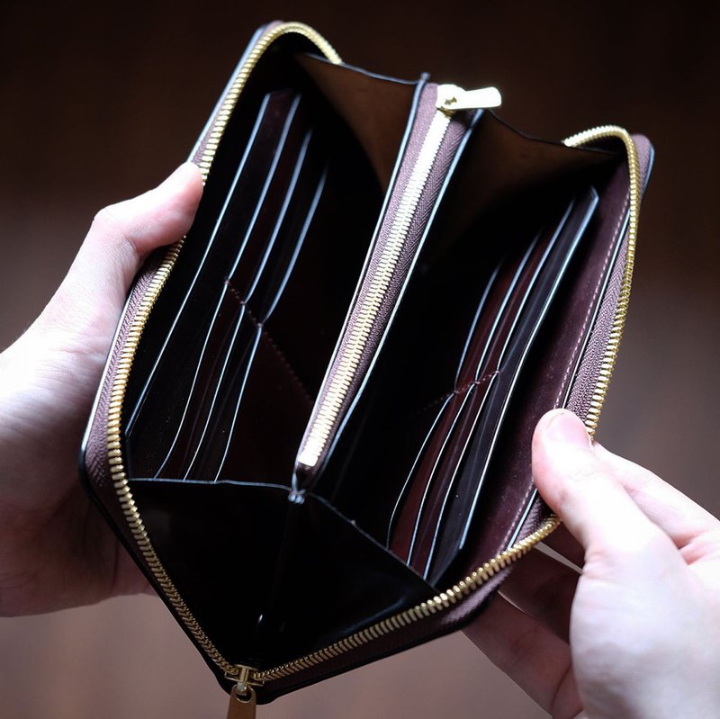 MILDY HANDS - LW03 馬臀皮拉鍊長夾 Long Wallet shell cordovan - 錢包/皮夾/長短夾 - 真皮 多色