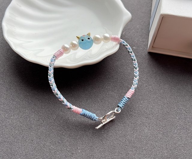 Lumingオリジナルの天然アクアマリンエルフ手織りロープ