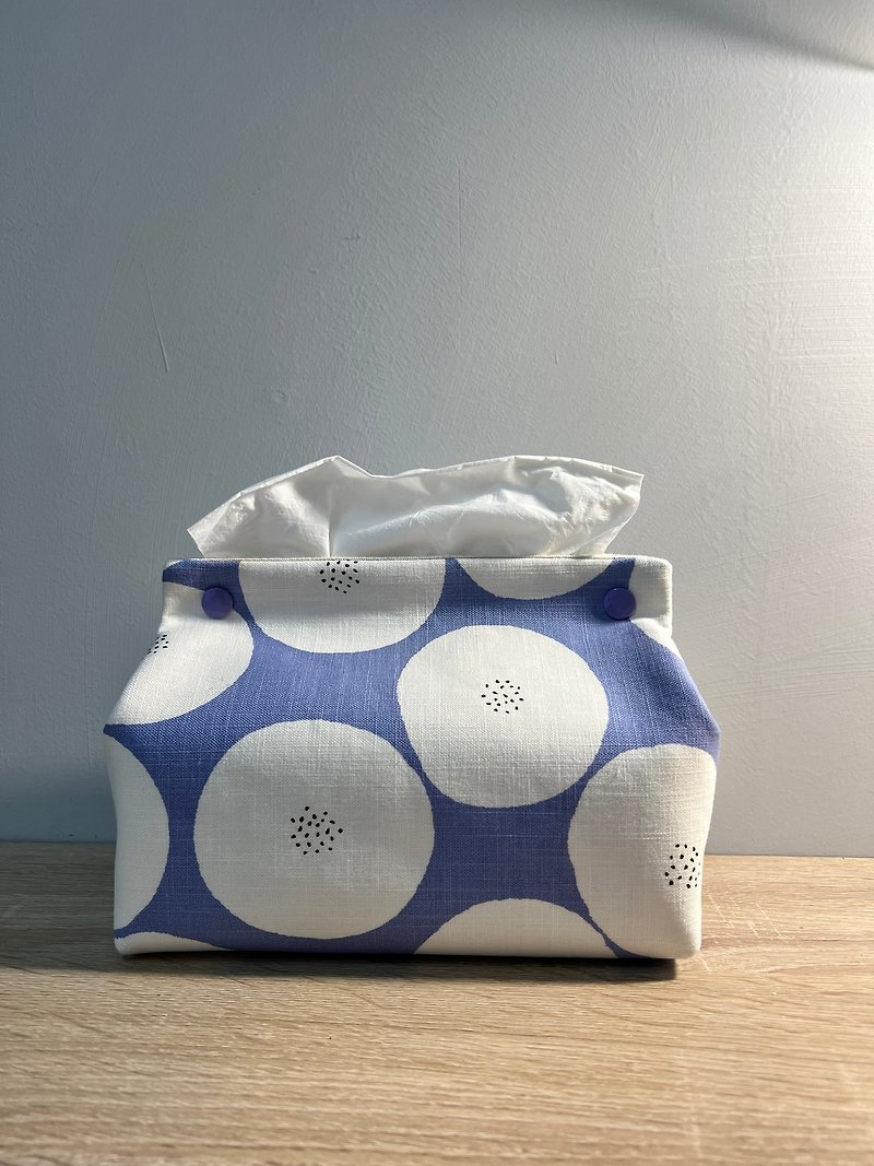 [In Stock] Polka Dot Toilet Paper Cover Desktop Storage Can Be Used in the Bathroom, Car, and Camping - Tissue Boxes - Cotton & Hemp 