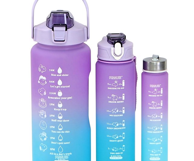 PEANUTS authorized 3 in 1 Water Bottle Family Set-3 pcs/set (Purple/Light  Blue) - Shop Me Too! Pitchers - Pinkoi