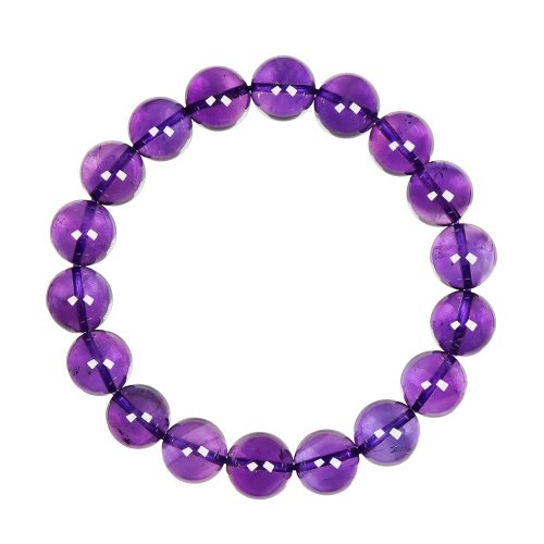 正佳珠寶 Gemsrich Jewelry 【正佳珠寶】紫水晶 高品冰質濃紫 10.8-11.2mm 南非紫水晶手珠