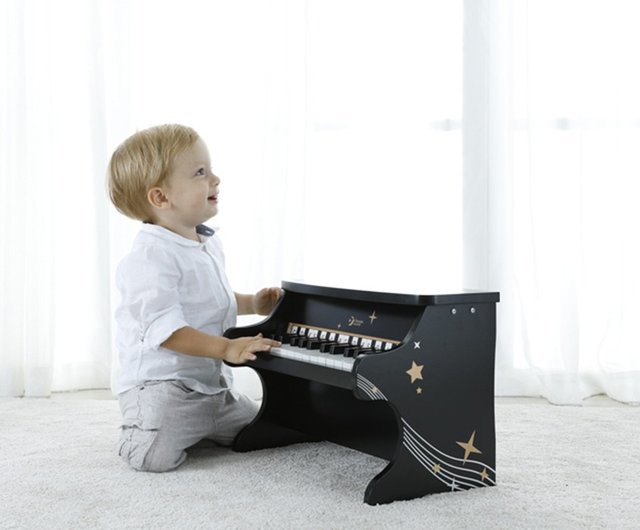 小さくても本格的＊Vilac BLACK PIANO WITH SCORES ミニピアノ