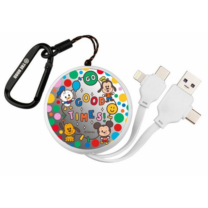 迪士尼美好時光PD快充多合一伸縮鏡面充電線 便攜可伸縮式 - 行動電源/充電線 - 其他材質 白色