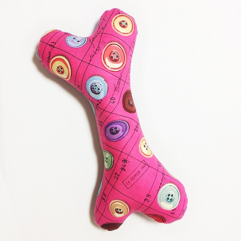 Dog toys - Fu series (bone buttons) - ของเล่นสัตว์ - ผ้าฝ้าย/ผ้าลินิน สีม่วง