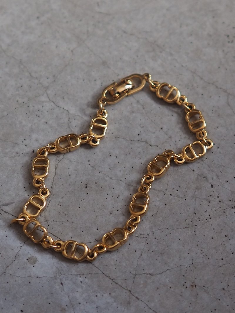 CHRISTIAN DIOR Dior CD Logo Bracelet Gold Vintage - Bracelets - Other Metals Gold