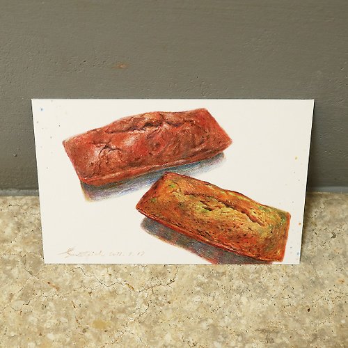 香魚療癒食堂 費南雪－美食明信片/食物明信片/美食卡片/食物卡片