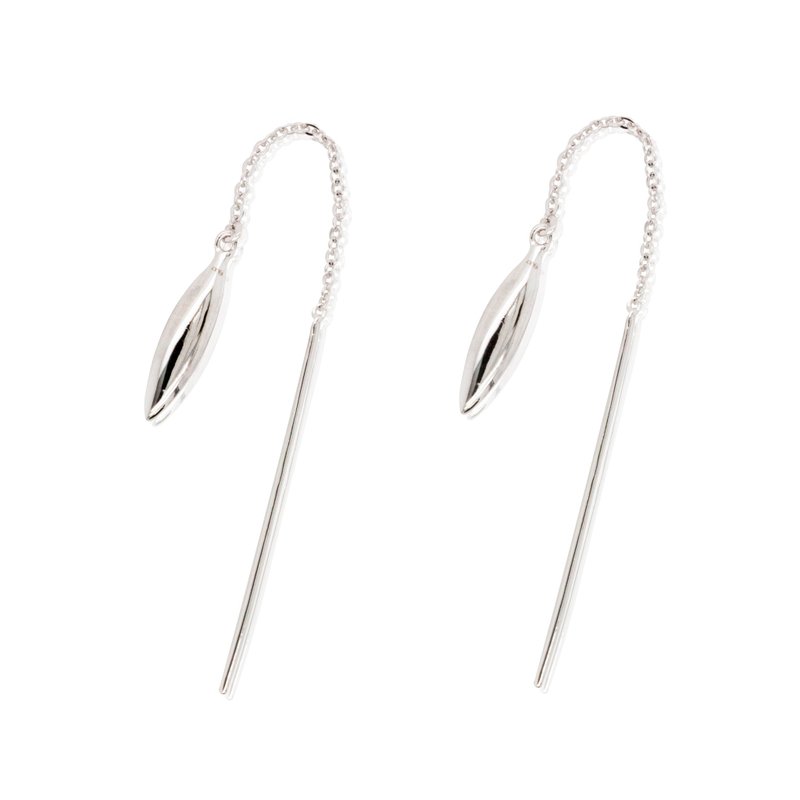 Bouy Thread Earrings - Earrings & Clip-ons - Sterling Silver Transparent