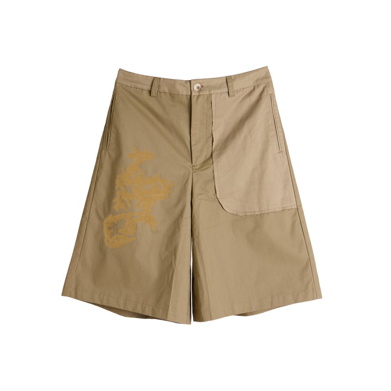 Amoeba Shorts - Men's Pants - Cotton & Hemp Khaki