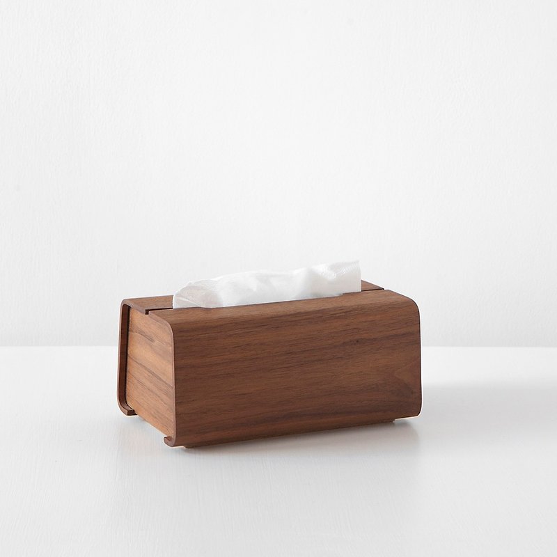 Tetrad 手工木製面紙盒 L | 胡桃木 - 紙巾盒 - 木頭 咖啡色
