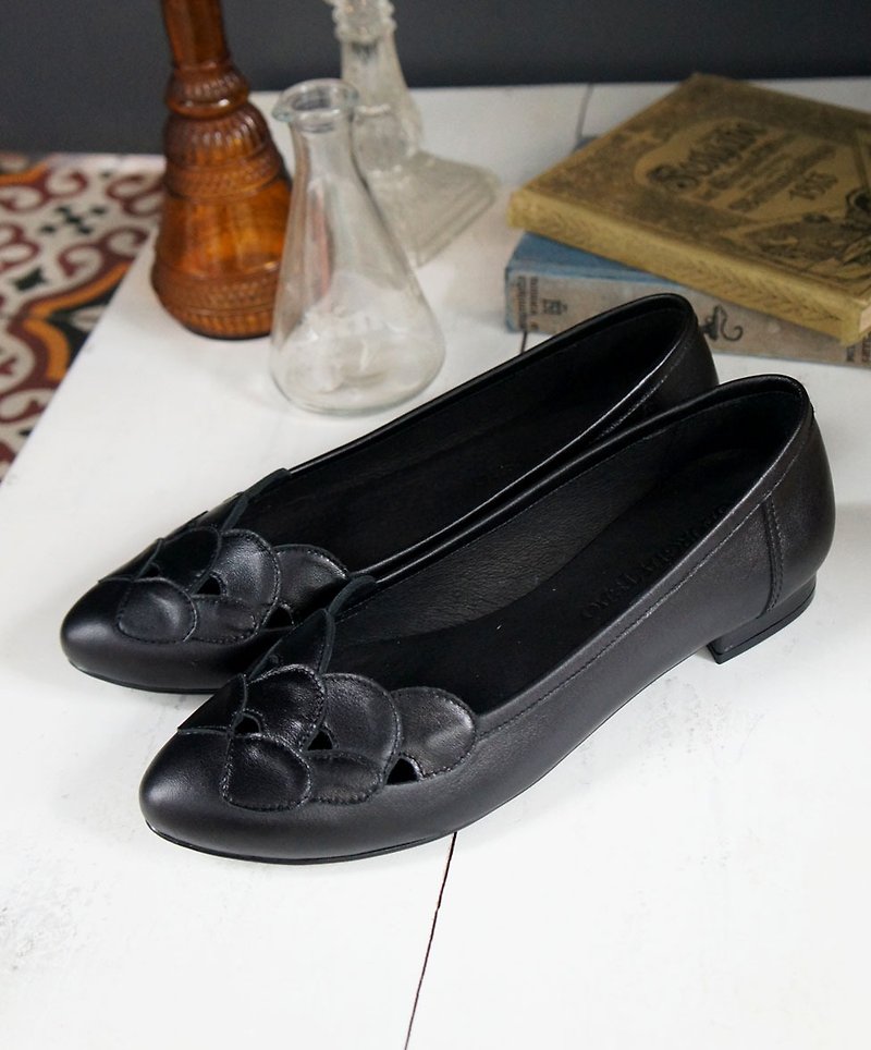 GT petal full leather shoes - black (plus with paragraph) - Women's Casual Shoes - Genuine Leather Black