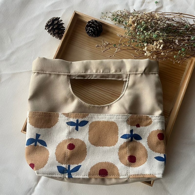 Walking bag bag within bag bag within bag storage bag apple blossom - Toiletry Bags & Pouches - Cotton & Hemp Khaki