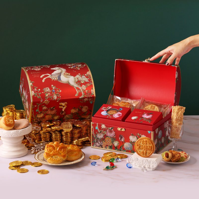【金格食品】聚寶納福藏寶箱 | 春節禮盒 - 手工餅乾 - 其他材質 多色