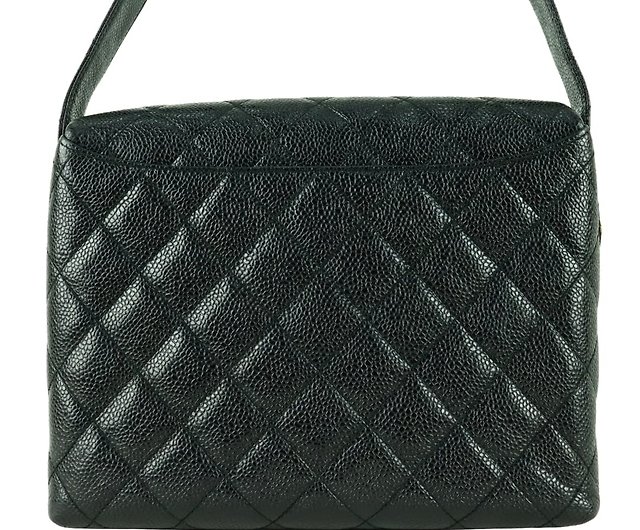 Chanel - Vintage Cc Kelly Bag Dark Brown Caviar Shoulder Bag Auction