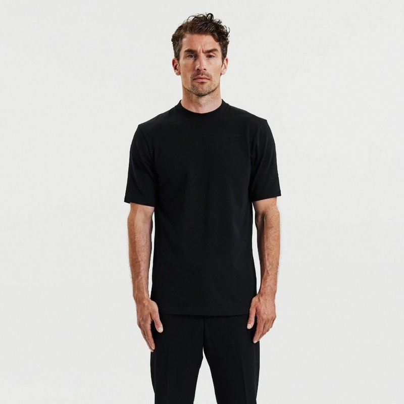 Bread & Boxers Crew Neck 經典升級圓領 Pro T - 黑 - 男 T 恤 - 棉．麻 黑色