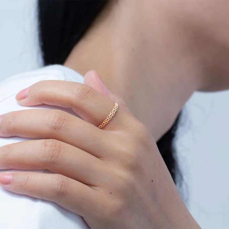 Japanese MONATELIER | K10 (gold) ring [Jamie] - แหวนทั่วไป - เครื่องประดับ สีทอง