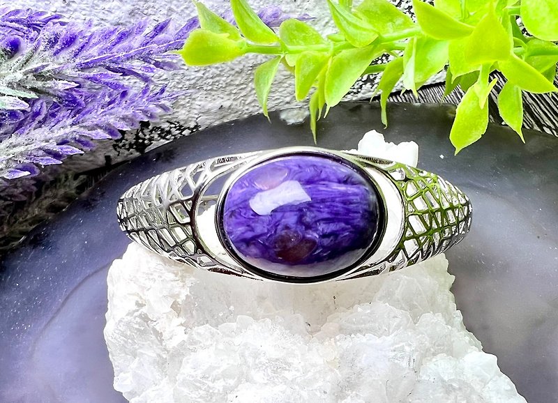 [Inexplicable and Wonderful Grocery Store] Purple Dragon Crystal Elegant Hard Bracelet - Bracelets - Crystal Purple