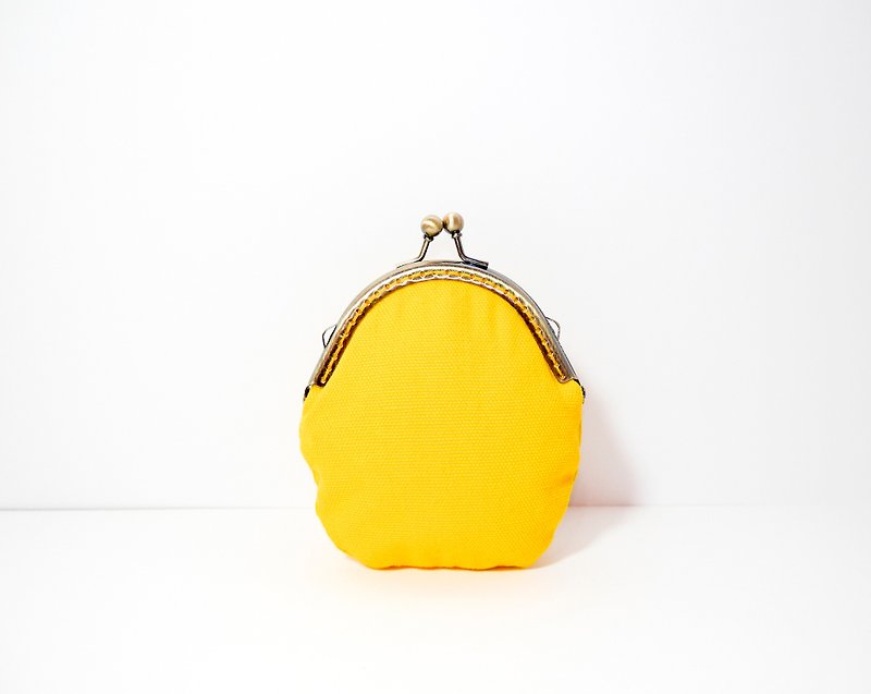 Full. Mouth gold package / yellow - กระเป๋าใส่เหรียญ - วัสดุอื่นๆ สีเหลือง
