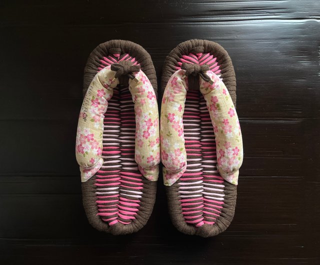 FLIP TEE FLOP】布ぞうりダークブラウン桜23cm【No.247