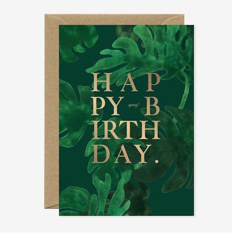 Big Leaf Plant Birthday Card - การ์ด/โปสการ์ด - กระดาษ 