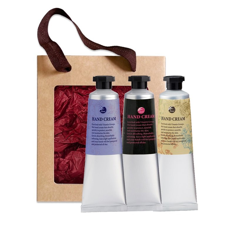 [Gift Box] Moisturizing Fragrance Hand Cream x3 gift box set - บำรุงเล็บ - น้ำมันหอม ขาว