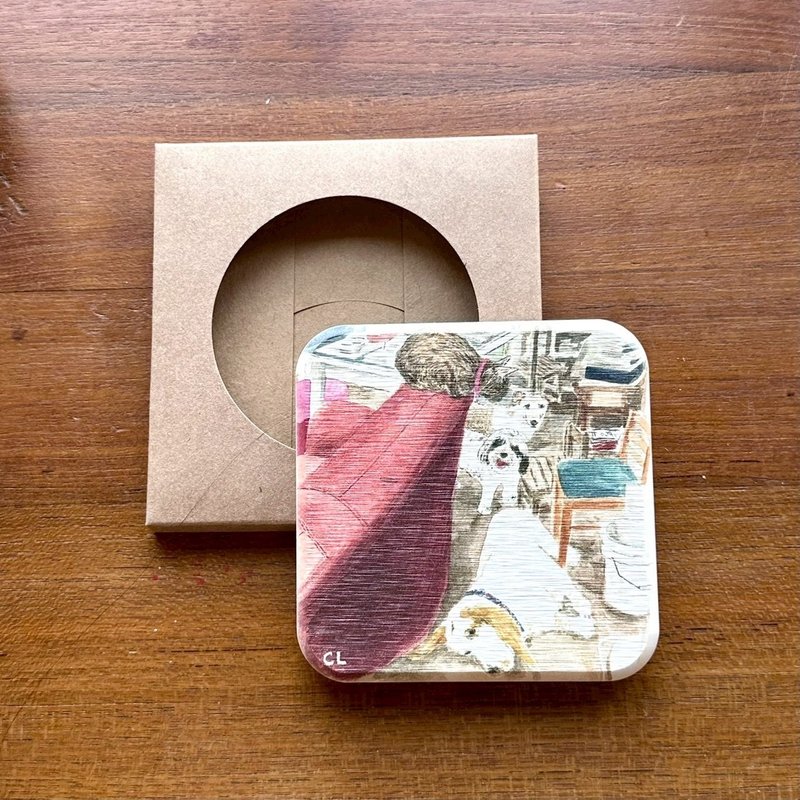 你造成道路擁塞了 - 陶瓷吸水杯墊 - 杯墊 - 陶 多色