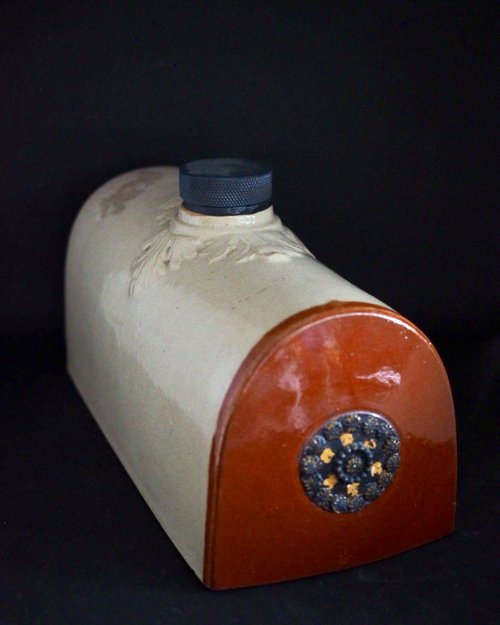 イギリス アンティーク 陶器製 湯たんぽ ホットウォータータンク 花瓶 イギリスの世紀のアンティーク陶器湯たんぽ陶器コレクター