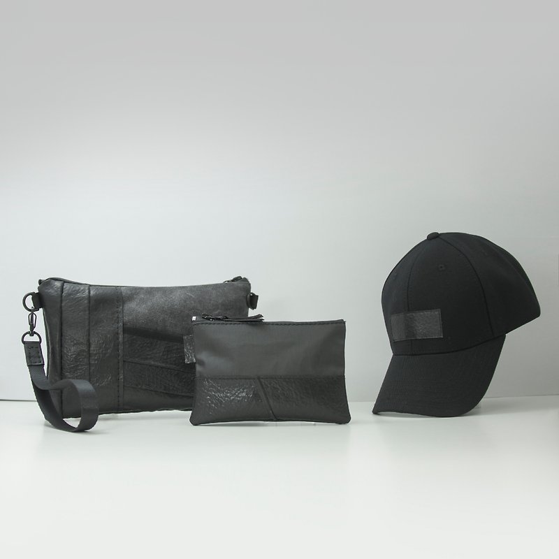 Goody Bag-Triple肩背包、JS棒球帽、Block萬用包三件組 - 其他 - 其他材質 黑色