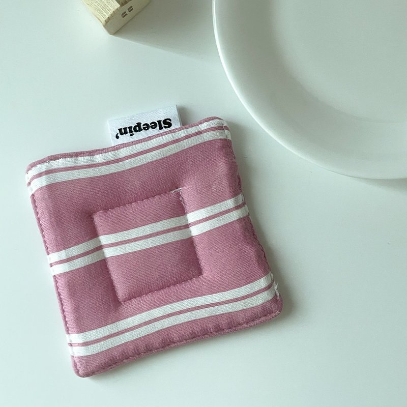 Cushion tea coaster (Candy) - Coasters - Cotton & Hemp Pink