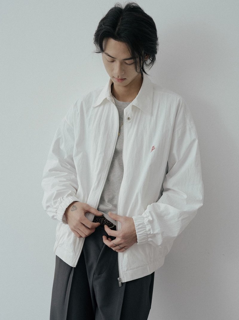 李太白 復古經典老錢風翻領夾克外套 - 男夾克/外套 - 其他材質 黑色