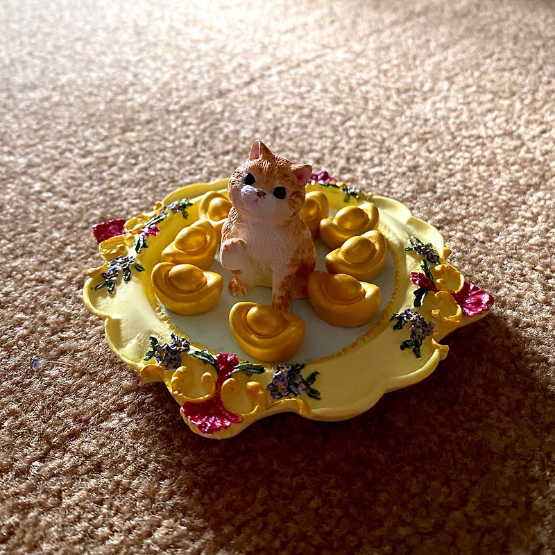 【Custom Gift】Magic Lucky Cat I Stone Diffuser Ornament - ของวางตกแต่ง - วัสดุอื่นๆ หลากหลายสี