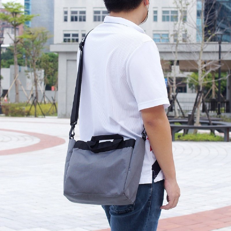 J-TECH│2-WAY Tool Bag│Large Capacity, Compartment, Water Resistant│MIT - Messenger Bags & Sling Bags - Nylon Gray