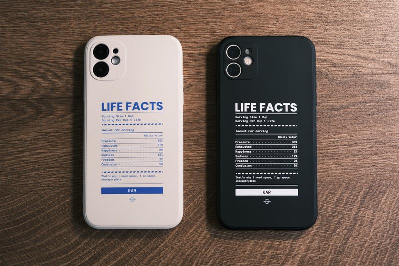 客製化禮物  LIFE FACTS人生成份表 防摔手機殻  IPhone Case - 手機殼/手機套 - 塑膠 卡其色