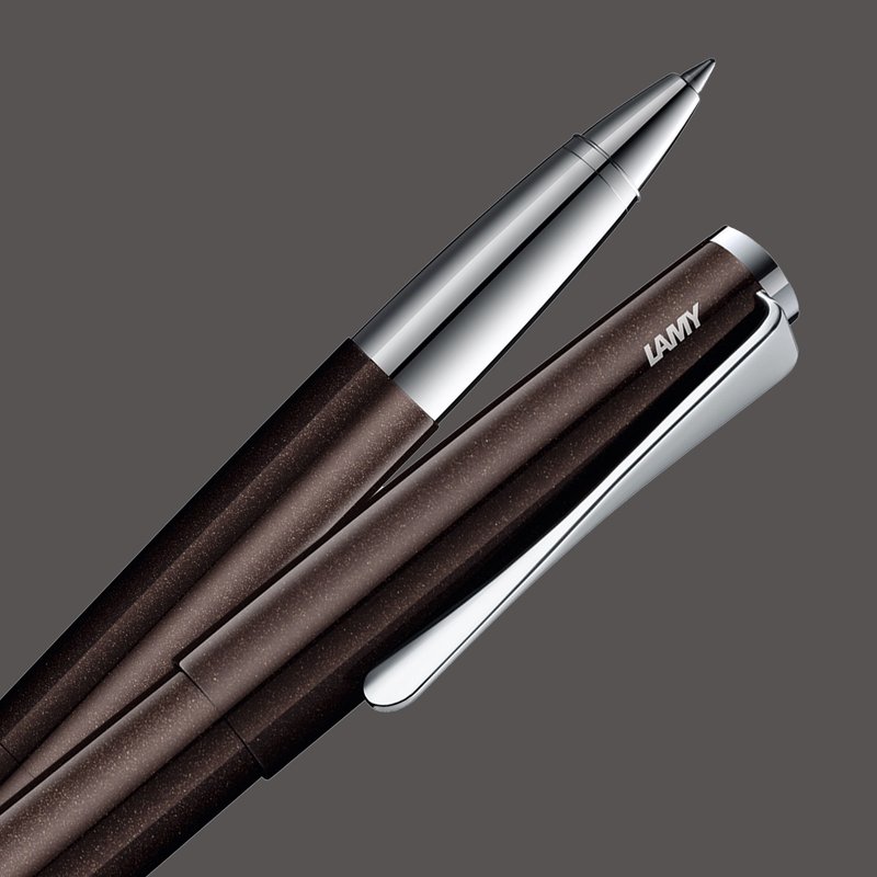 LAMY 鋼珠筆+筆袋禮盒 / studio 系列  - 咖啡 - 鋼珠筆 - 鋁合金 咖啡色