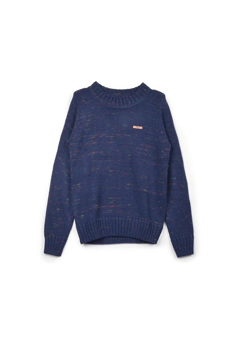 oqLiq  - アーバンナイト - 混合色のセーター（ブルー） - ニット・セーター メンズ - ウール ブルー