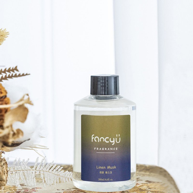 FANCY U Diffuser Refill Bottle - Linen Musk 200ml - Fragrances - Essential Oils Multicolor