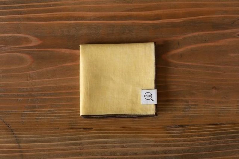 Plant dyeing organic linen handkerchief Kariyasu color (hunting Yasuiro) - อื่นๆ - ผ้าฝ้าย/ผ้าลินิน สีเหลือง